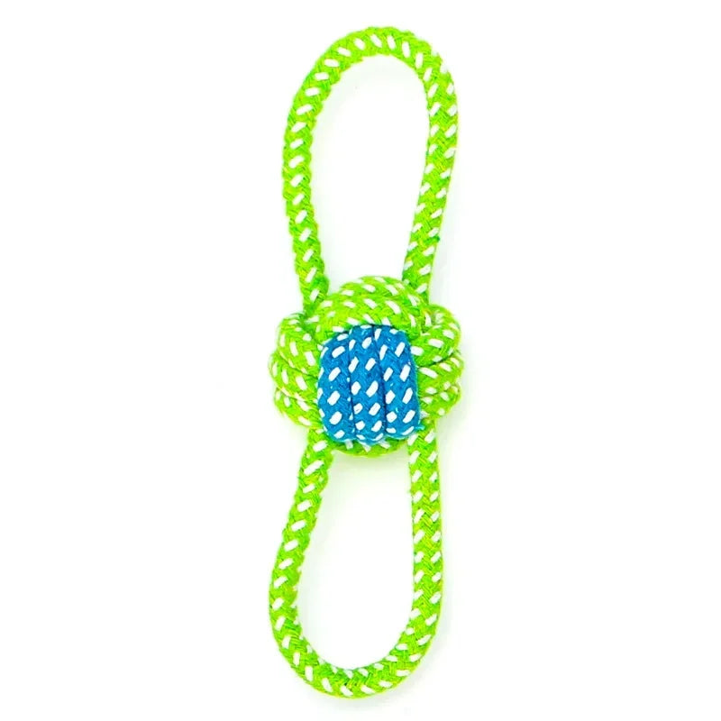 Dog Rope Toy with Ball – Small Dog Chew & Teeth Cleaning Toy, Interactive Puppy Training Play Toy