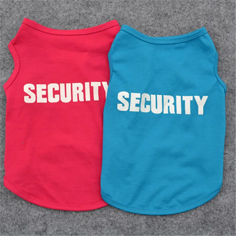 Security Dog Vest – Summer Pet T-Shirt for Small Dogs and Cats