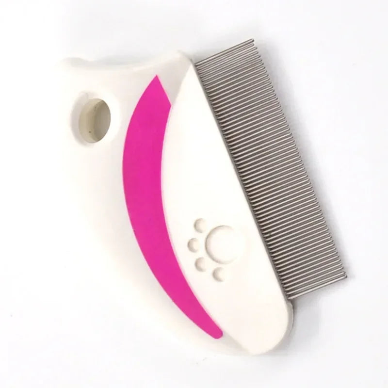 1Pc Multipurpose Flea Comb for Cats & Dogs – Portable Anti-Lice Pet Hair Brush with Stainless Steel Teeth