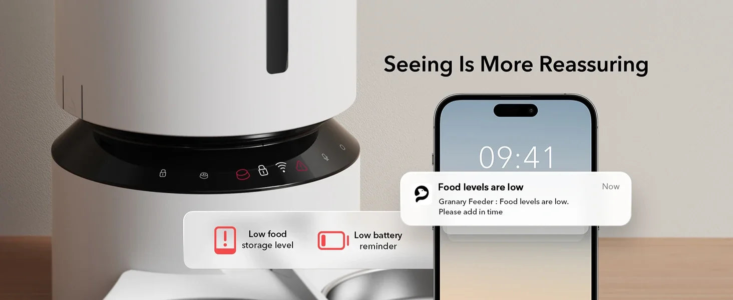 Automatic Cat Feeder – 5G WiFi Pet Feeder for Two Cats or Dogs with Remote Control & Low Food Sensor, 5L Capacity