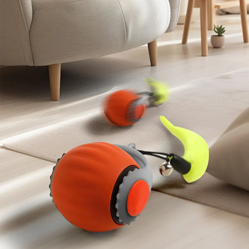 Interactive Cat Toy Ball – USB Rechargeable Automatic Rolling Self-Rotating Ball, Anti-Depression Toy for Indoor Cats