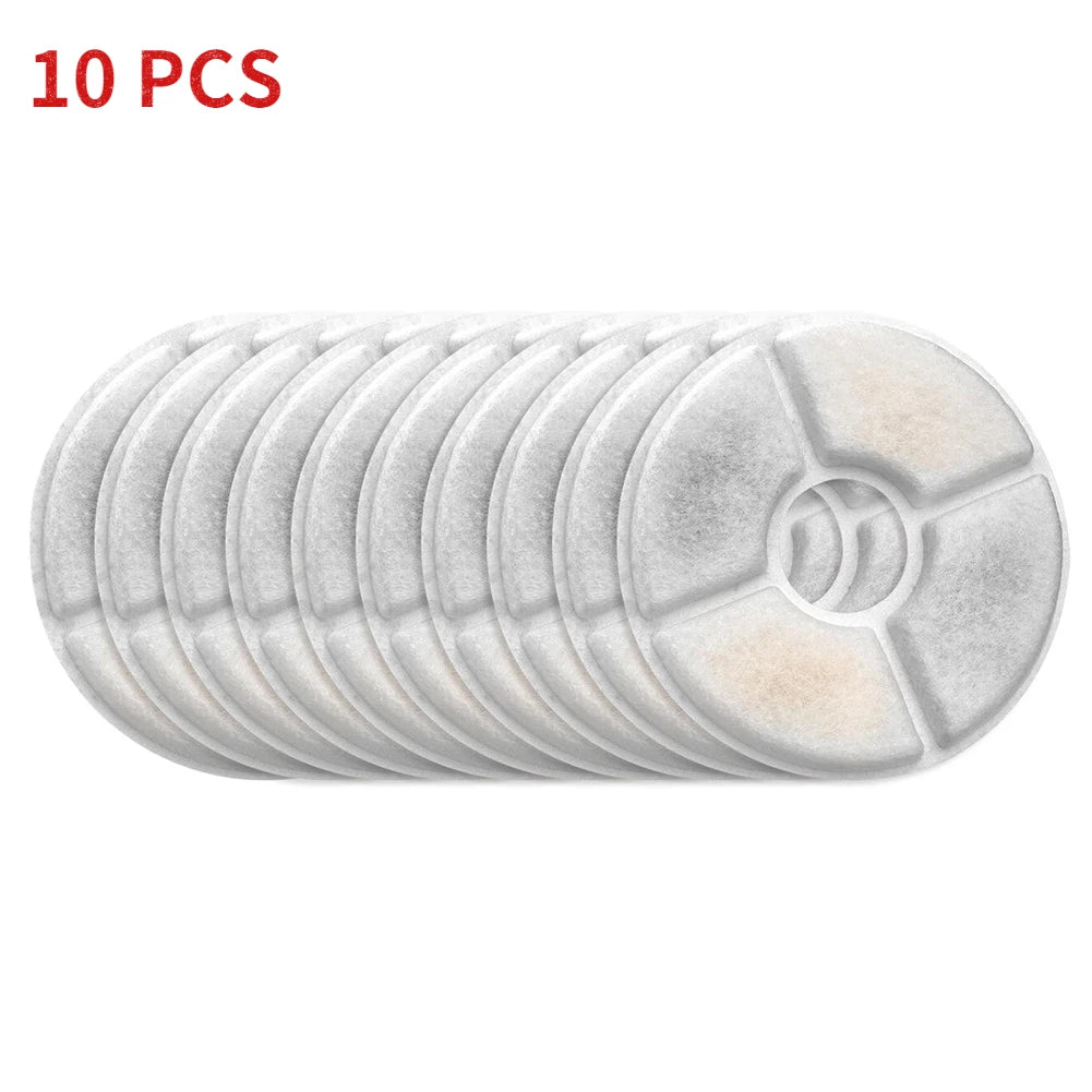 Dog & Cat Fountain Replacement Filters – 4/8/12 Pack for 2.4L Pet Water Dispensers with Pre-Filter Sponges
