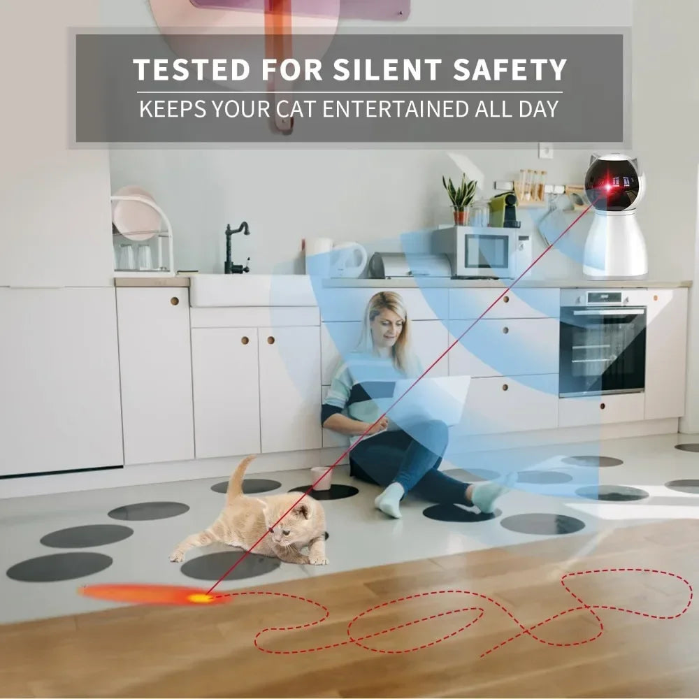 4th Generation Automatic Laser Cat Toy – Motion-Activated, Rechargeable & Real Random Trajectory for Indoor Cats