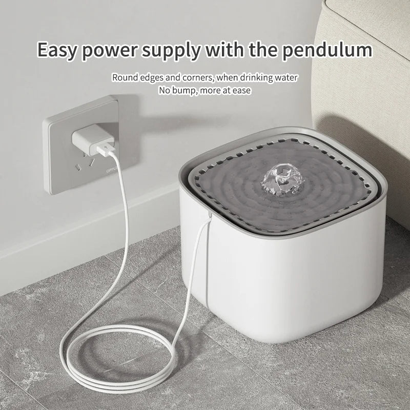 101oz/3L Automatic Pet Water Fountain with Induction Sensor – USB Quiet Cat & Dog Water Dispenser