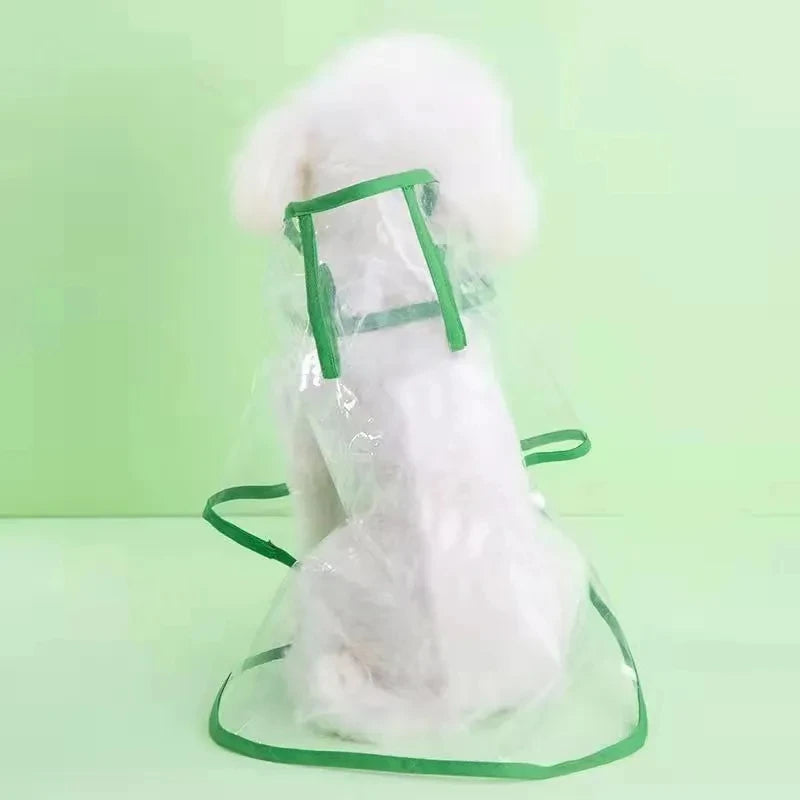 Transparent Dog Raincoat – Waterproof Hooded Rainwear for Small Dogs & Puppies