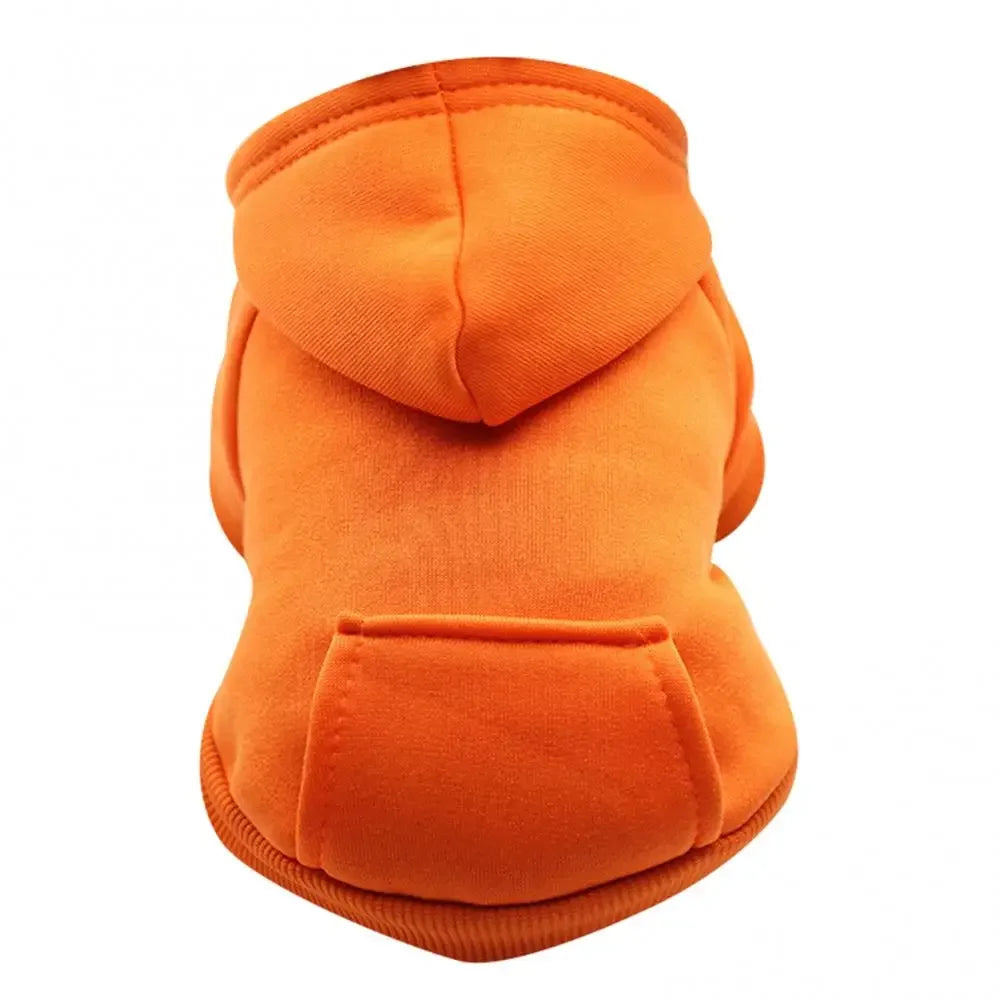Puppy Pet Hooded Sweatshirt – Two-Legged Autumn/Winter Outfit with Pocket for Cats & Dogs