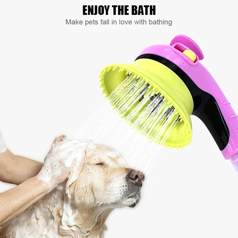 Pet Shower Head Bath Brush – 2-in-1 Dog & Cat Massage Comb with Water Sprinkler for Easy Grooming & Washing