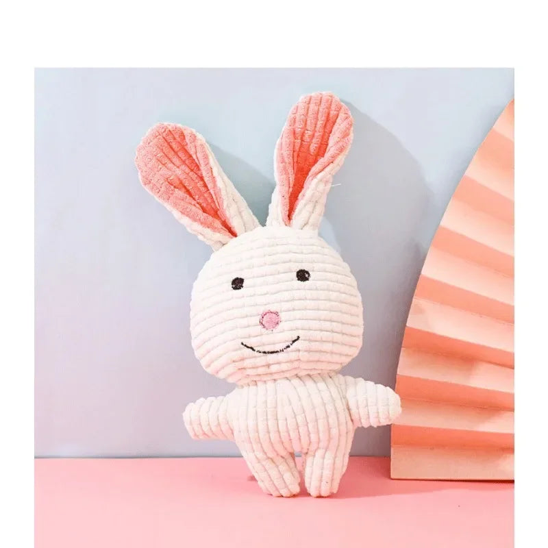 Plush Dog Toy – Bite-Resistant Squeaky Animal Toy for Small, Medium & Large Dogs | Interactive Cute Lion/Rabbit Shape