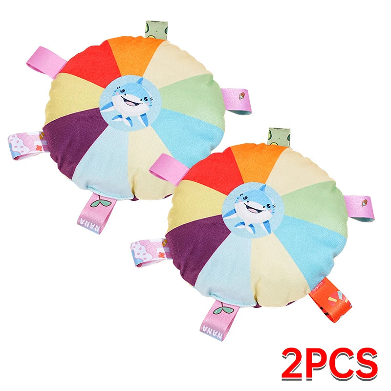 Funny Rainbow Plush Flying Saucer Dog Toy – Interactive Flying Disc for Outdoor Training & Chewing