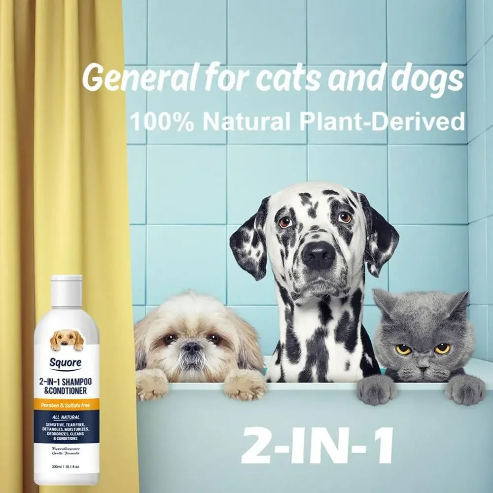 Puppy Shampoo & Conditioner 2-in-1 – Natural Moisturizing Dog Shampoo for Sensitive Skin, pH Balanced