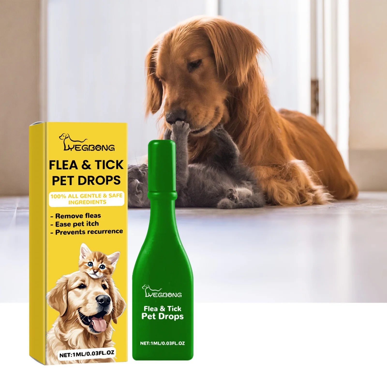 Cat Flea & Tick Treatment Drops – Itch Relief and Pest Repellent