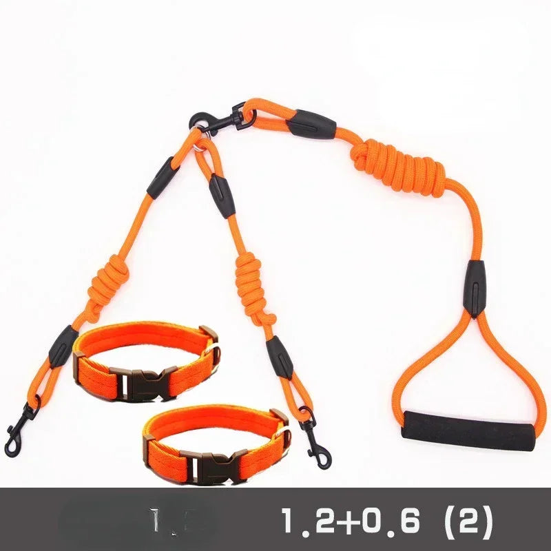 Double Dog Leash Coupler – No-Tangle Nylon Lead for Small Dogs Like Chihuahuas