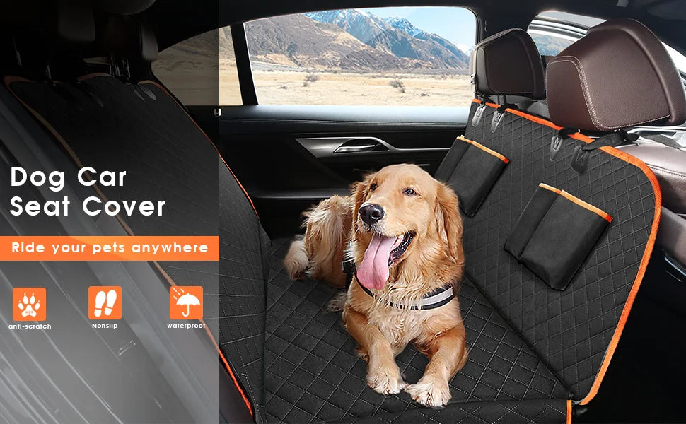 Dog Car Seat Cover for Pets – 100% Waterproof Hammock-Style Back Seat Protector | Scratch-Proof, Non-Slip, Durable & Soft for Cars and Trucks