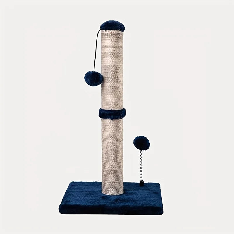 34-Inch High Cat Scratching Post – Premium Indoor Sisal Scratcher with Hanging Ball