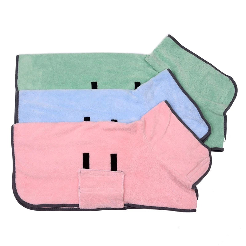 Quick-Dry Dog Bathrobe – Soft, Absorbent Towel Robe for Small to Large Dogs