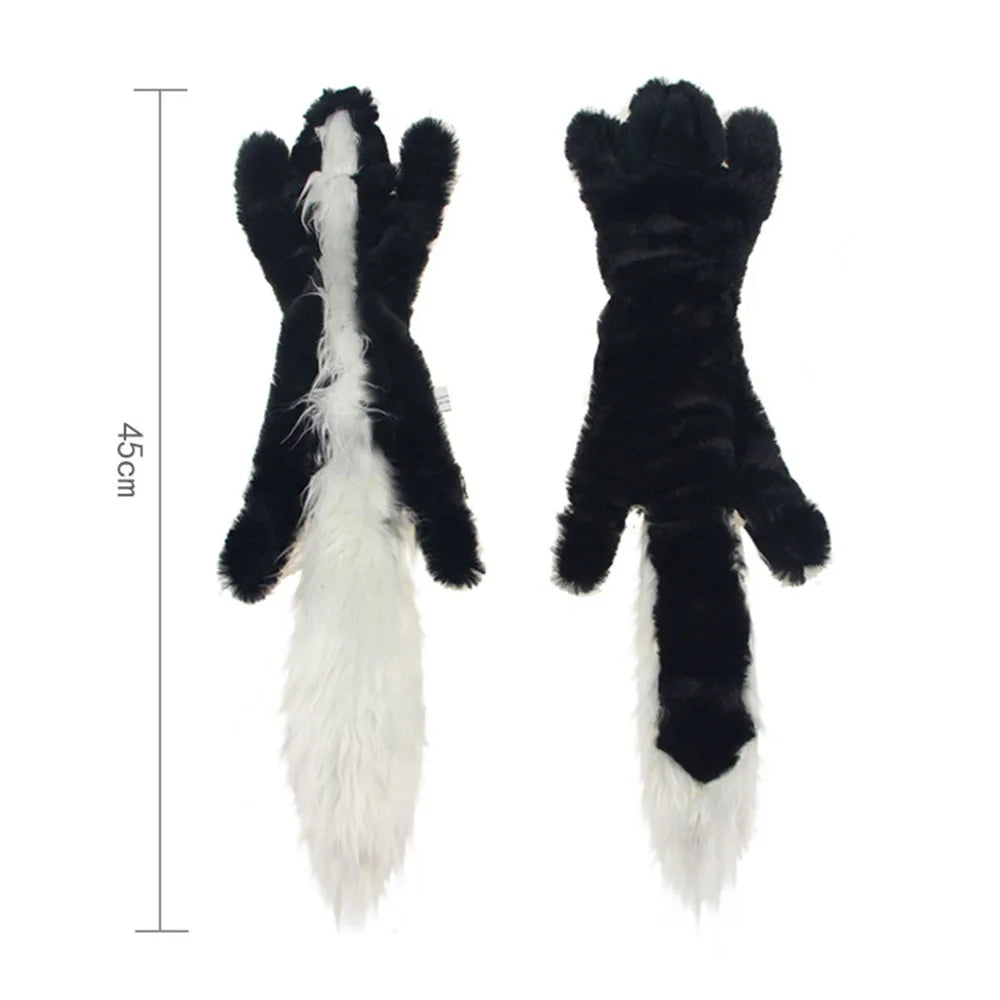 Stuffingless Plush Dog Toy – Durable Squeaky & Crinkle Chew Toy for Dogs (Simulated Animal Design)