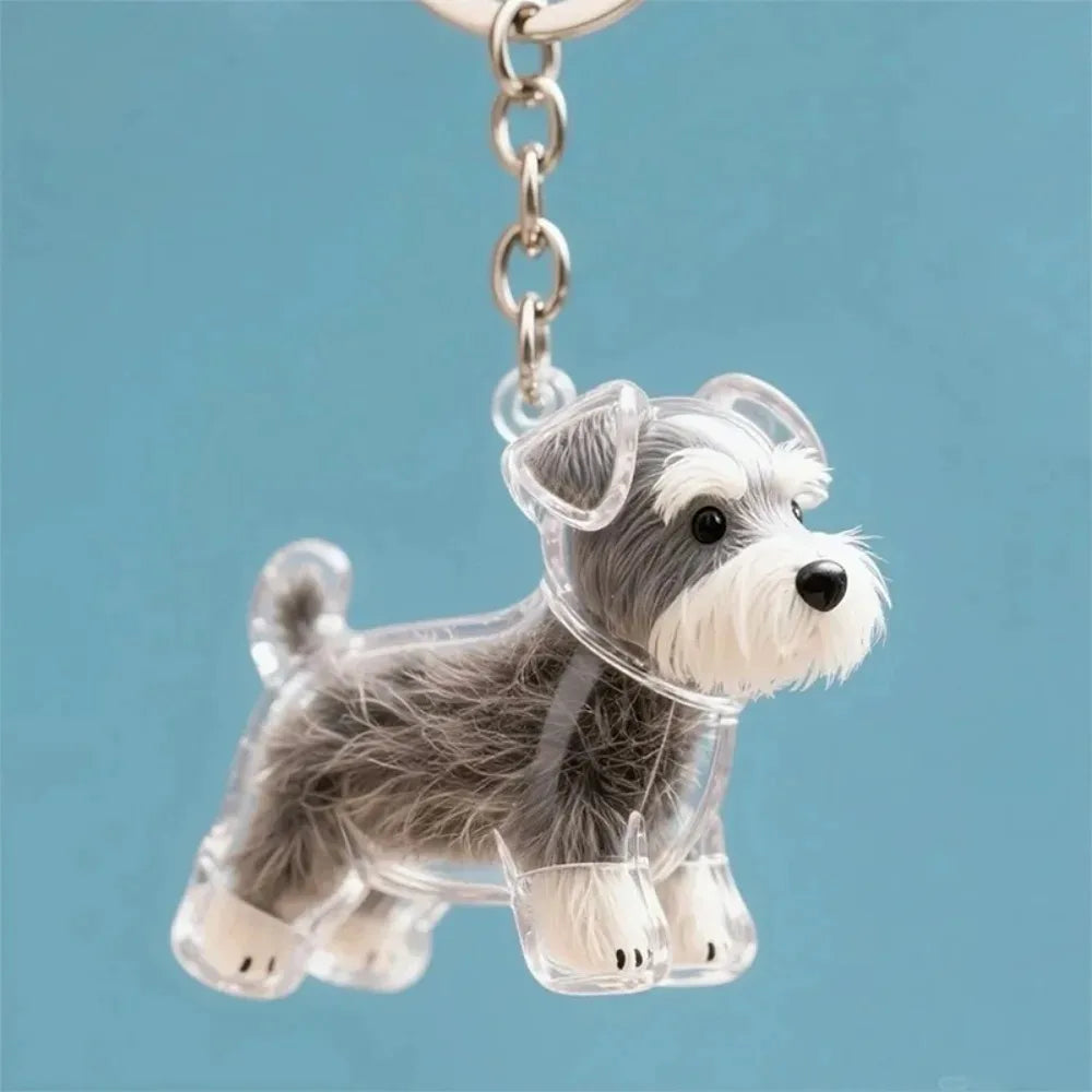 Dog Hair Storage Pendant Keychain – Cute Keepsake Souvenir for Pet Lovers, Bag Charm & Car Keychain Gift