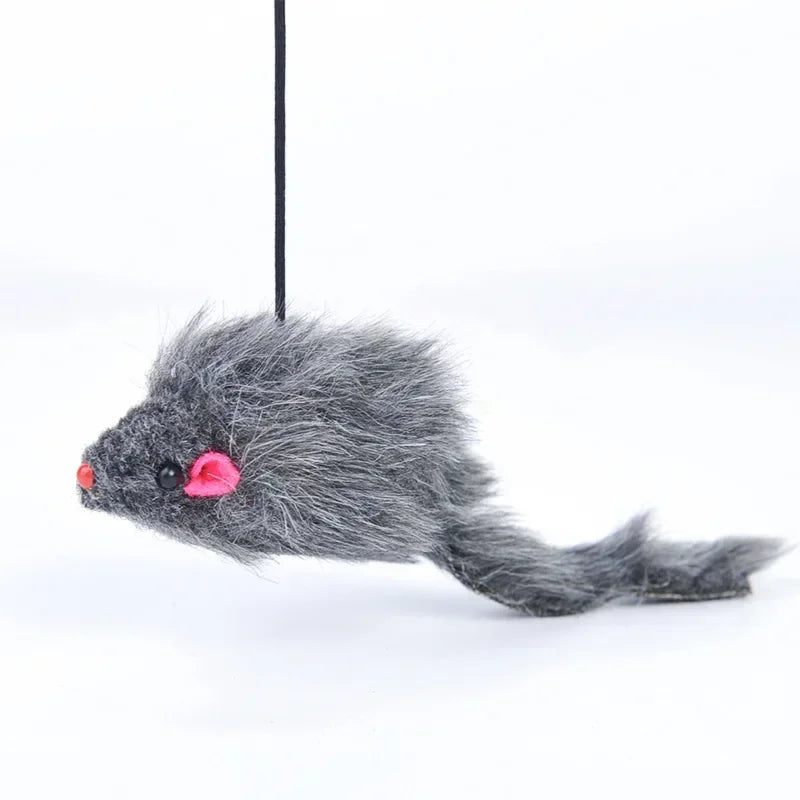 Hanging Simulation Mouse Cat Toy – Retractable Door Teaser with Scratch Rope