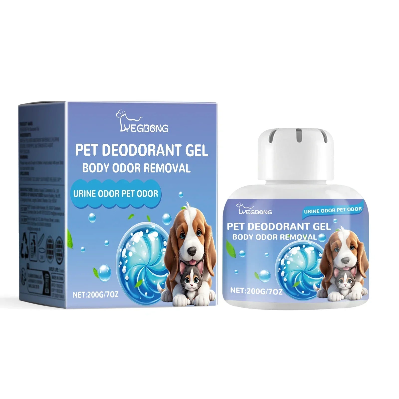 Yegbong Pet Deodorant Gel – Cat & Dog Body, Kennel & Cattery Odor Eliminator, Air Freshener Gel for Pet Areas