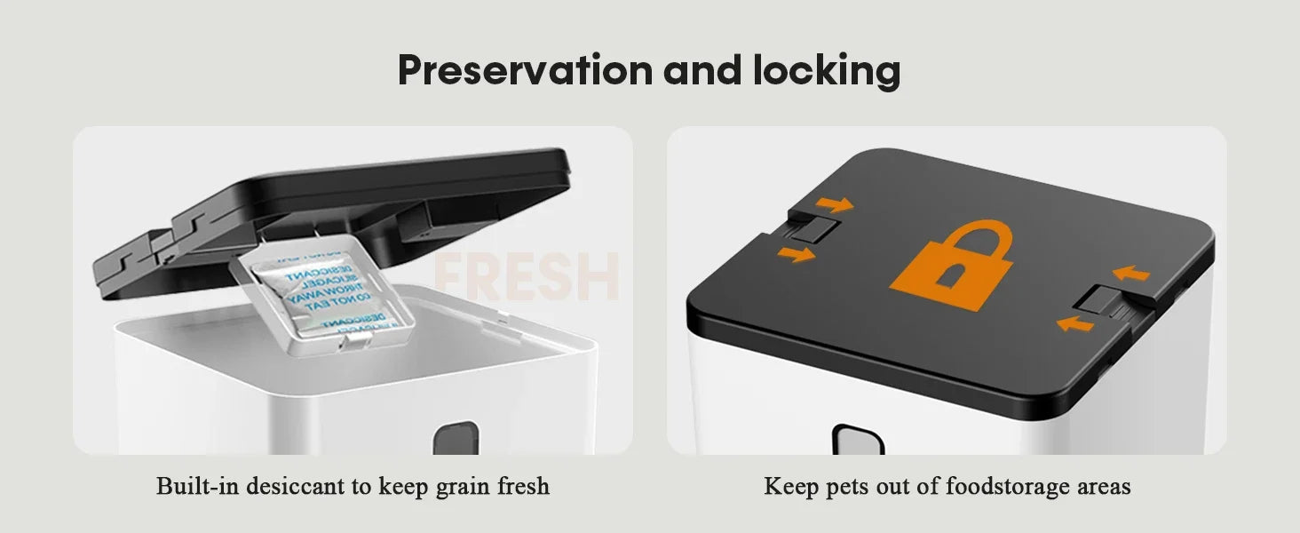 Automatic Dog & Cat Feeder with Camera – 5G WiFi Smart App Control, HD 1080P Video Recording, Timed Pet Food Dispenser