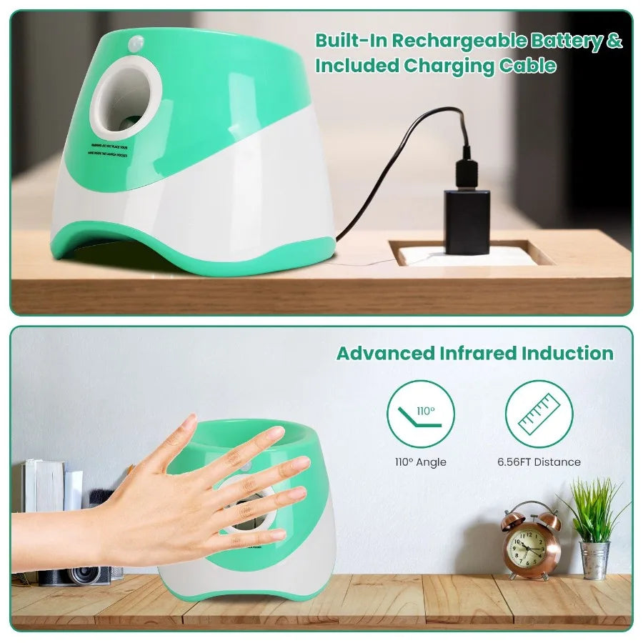 Interactive Pet Tennis Ball Launcher – Food Reward Machine & Training Toy for Dogs and Cat