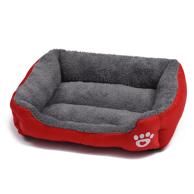 4 Styles Plush Pet Sofa Bed – Removable Washable Cover & Waterproof Upholstery for Dogs & Cats (All Seasons)