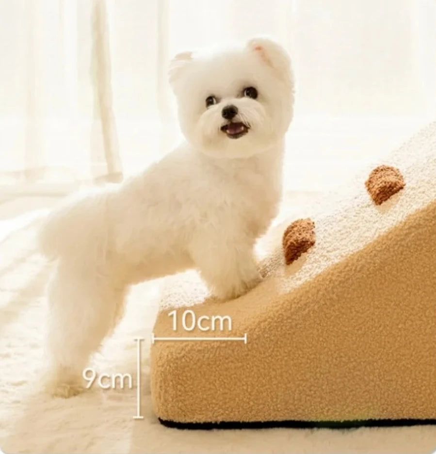 2/3 Step Non-Slip Puppy Stairs – Pet Ramp Ladder for Sofa & Bed Access