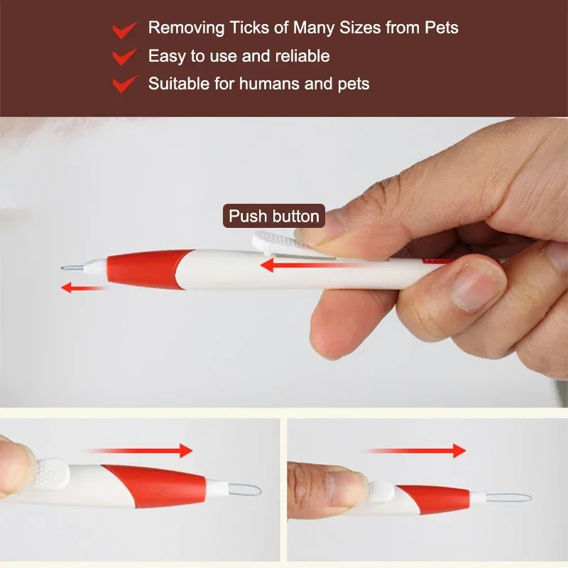 Pet Tick & Flea Remover Pen – Anti-Parasite Tool for Dogs, Cats & Small Animals
