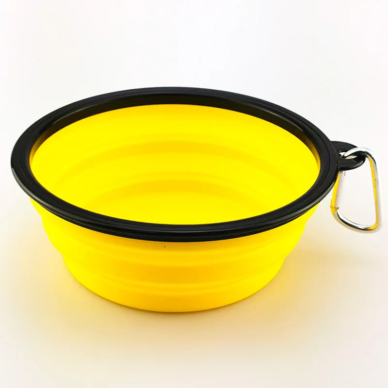 Collapsible Silicone Pet Bowl – Portable Food and Water Dish for Travel, Camping, and Outdoor Use