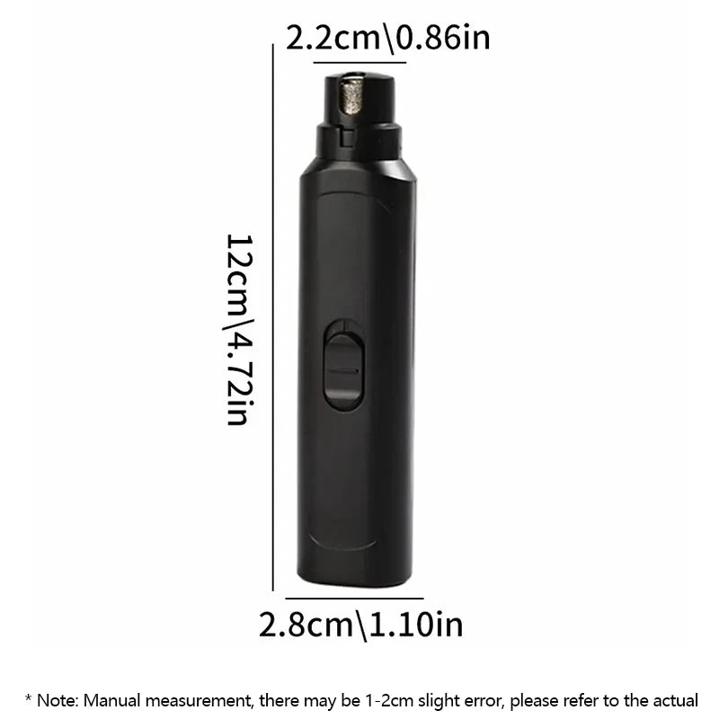 BOOTEELY Pet Nail Grinder – Battery Nail Trimmer & Clippers for Dogs & Cats, Safe Grooming Tool for Small & Large Pets