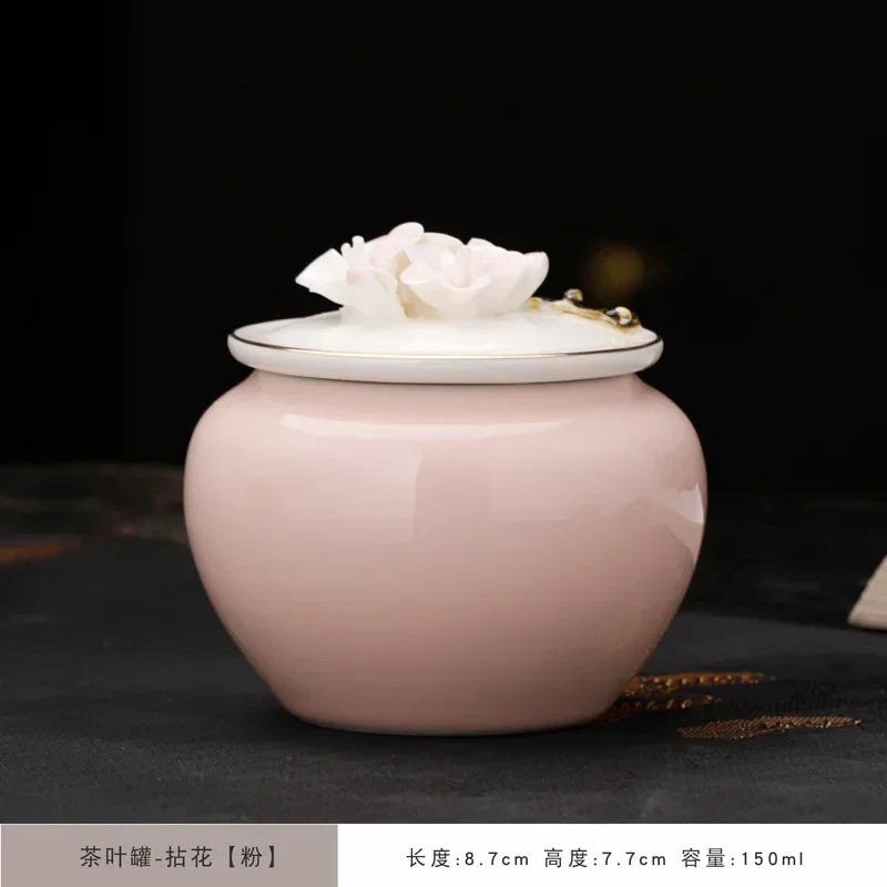 Handmade Floral Pet Urn – Decorative Cremation Urn for Dogs, Cats, Birds & Small Pets, Sealed Memorial Storage Jar