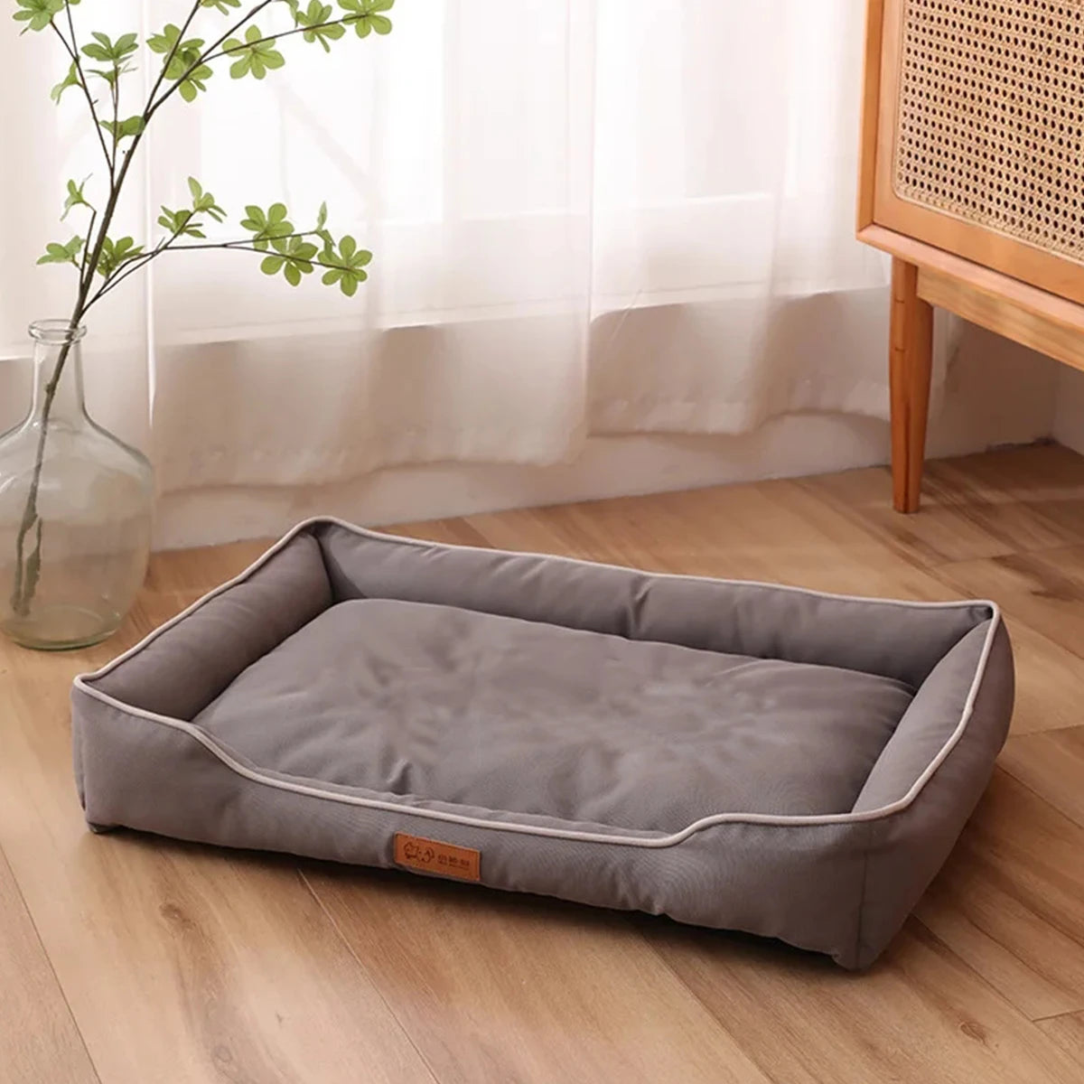 Four-Season Square Dog Bed – Soft, Thickened Waterproof Mattress for Large Dogs & Cats