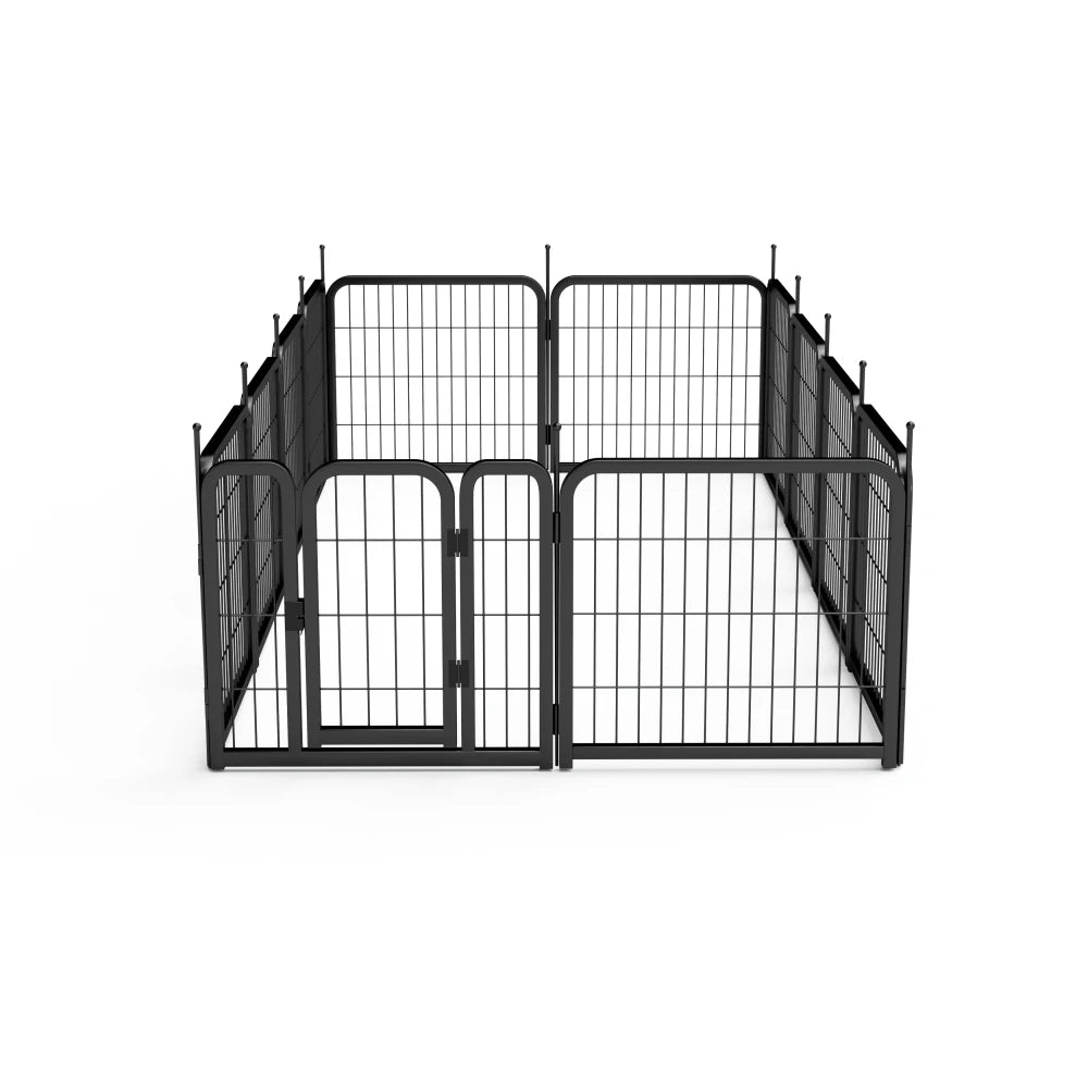 12-Panel Outdoor Dog Playpen – 24" Portable Pet Fence for Small Dogs, Puppies, Rabbits & Small Animals