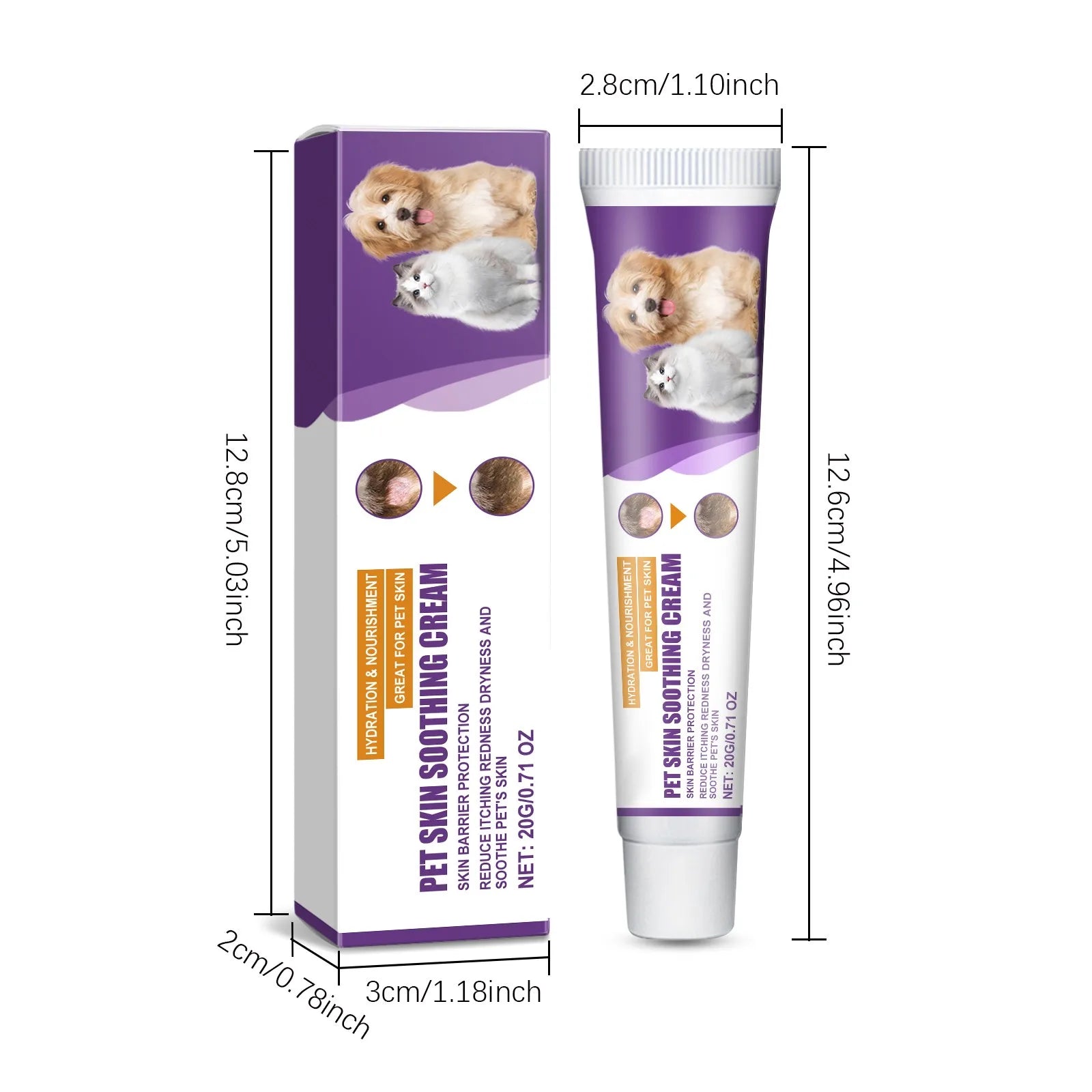 Pet Skin Care Cream – Itchy Skin Relief & Soothing Balm for Dogs & Cats