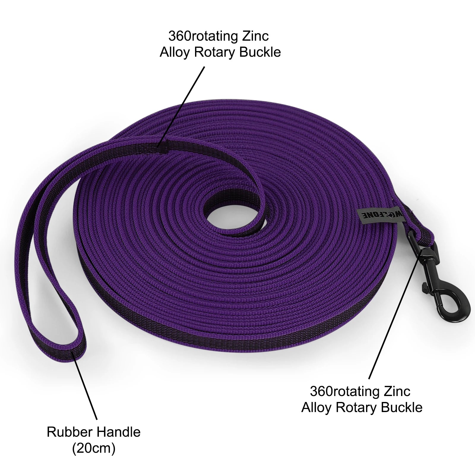 Latex Silk Long Dog Training Leash – 1.5M / 2M / 3M / 5M / 10M / 15M Options – Dual-Color Lead for Small & Medium Dogs