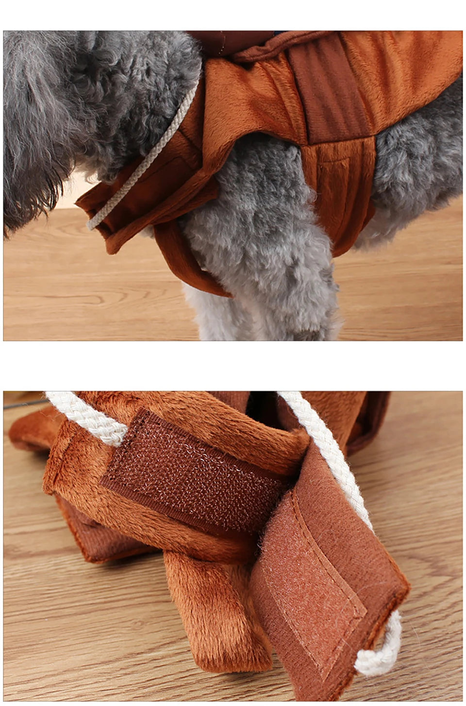 Funny Cowboy Dog Costume – Halloween Party Jacket Outfit for Small & Large Dogs (French Bulldog, Chihuahua)