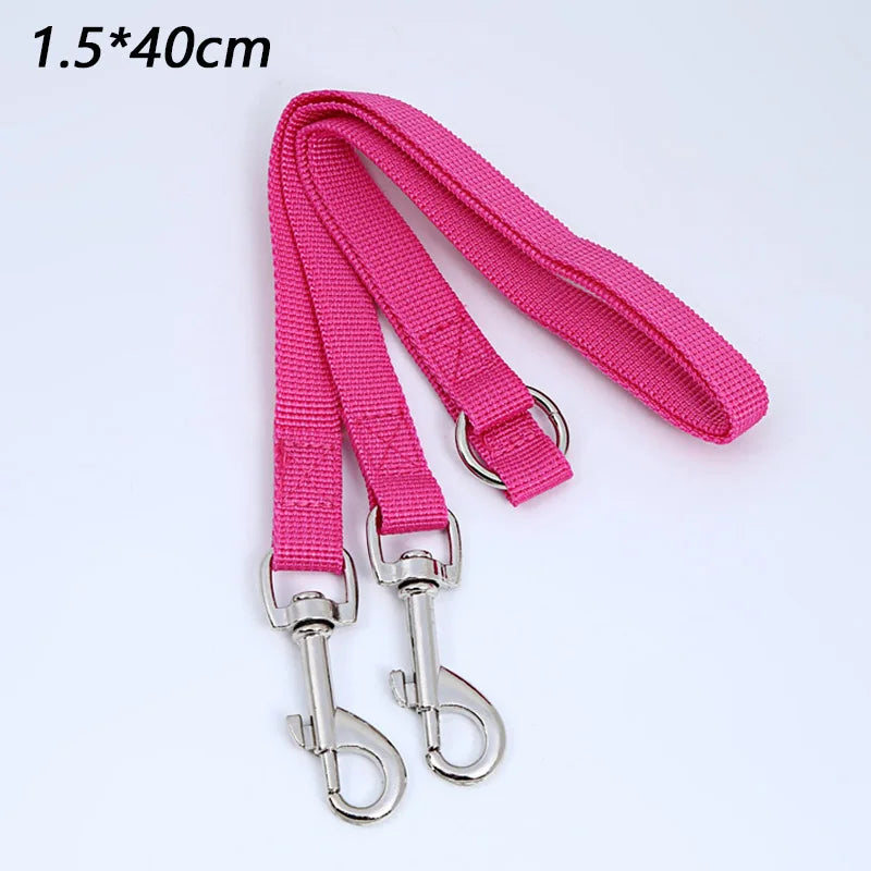 Double Twin Dog Leash Coupler – Adjustable V-Shape Nylon Lead for Walking 2 Dogs