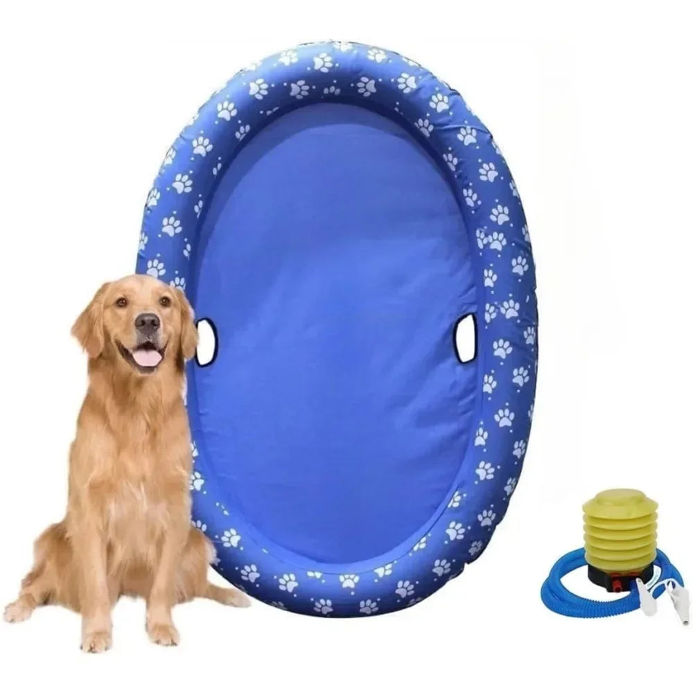 Large Dog Pool Float – Inflatable & Foldable Pet Raft for Summer Swimming, Beach & Lake Use