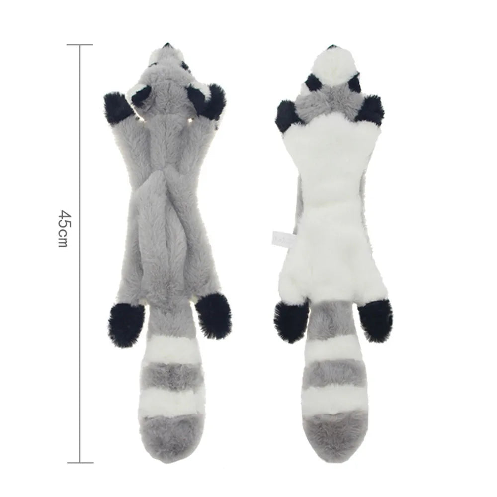 Stuffingless Plush Dog Toy – Durable Squeaky & Crinkle Chew Toy for Dogs (Simulated Animal Design)