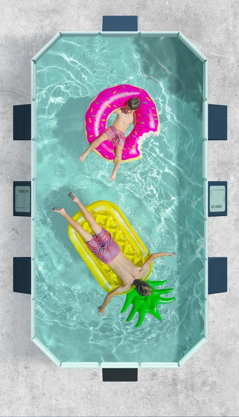 2.6m / 3m Foldable Outdoor Swimming Pool – Non-Inflatable Hard Plastic Pool for Kids, Adults & Dogs