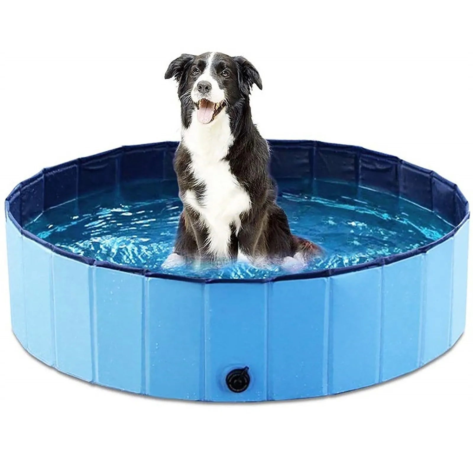 Foldable Pet Bath Tub for Dogs & Cats – Portable Washing Pool with Drain Plug for Indoor/Outdoor Use