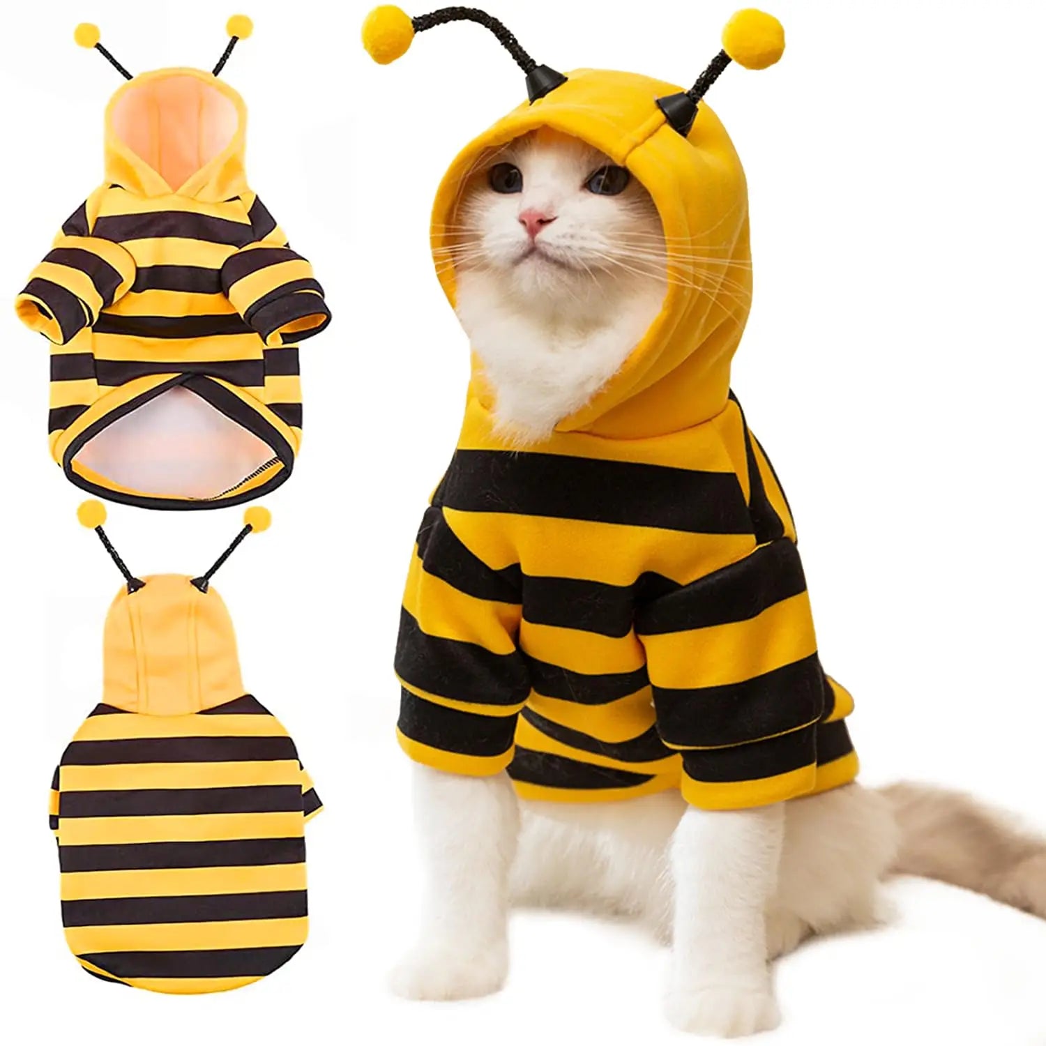TONG Pet Dog & Cat Hoodie – Warm Christmas Sweater & Halloween Costume for Small Dogs