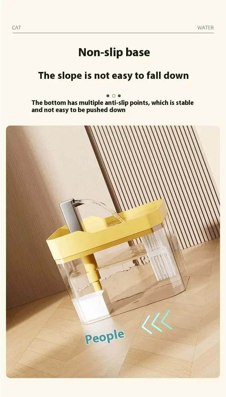 Cat Automatic Water Dispenser – Silent Drinking Fountain with Circulating Pump & Filter, Removable Bowl