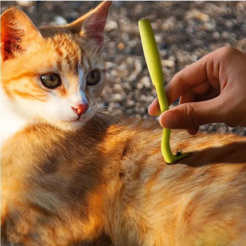 3pcs Tick & Flea Remover Tool Set – Hook & Tweezer Kit for Cats & Dogs