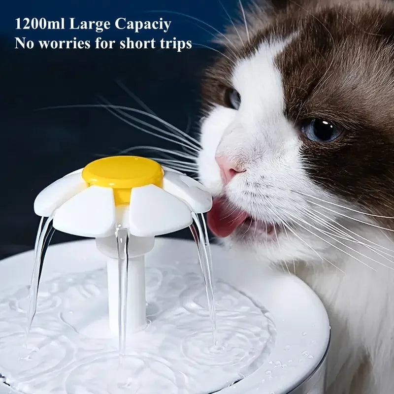 1200mL Automatic Pet Water Fountain – USB Electric Quiet Cat & Dog Water Dispenser with Filter
