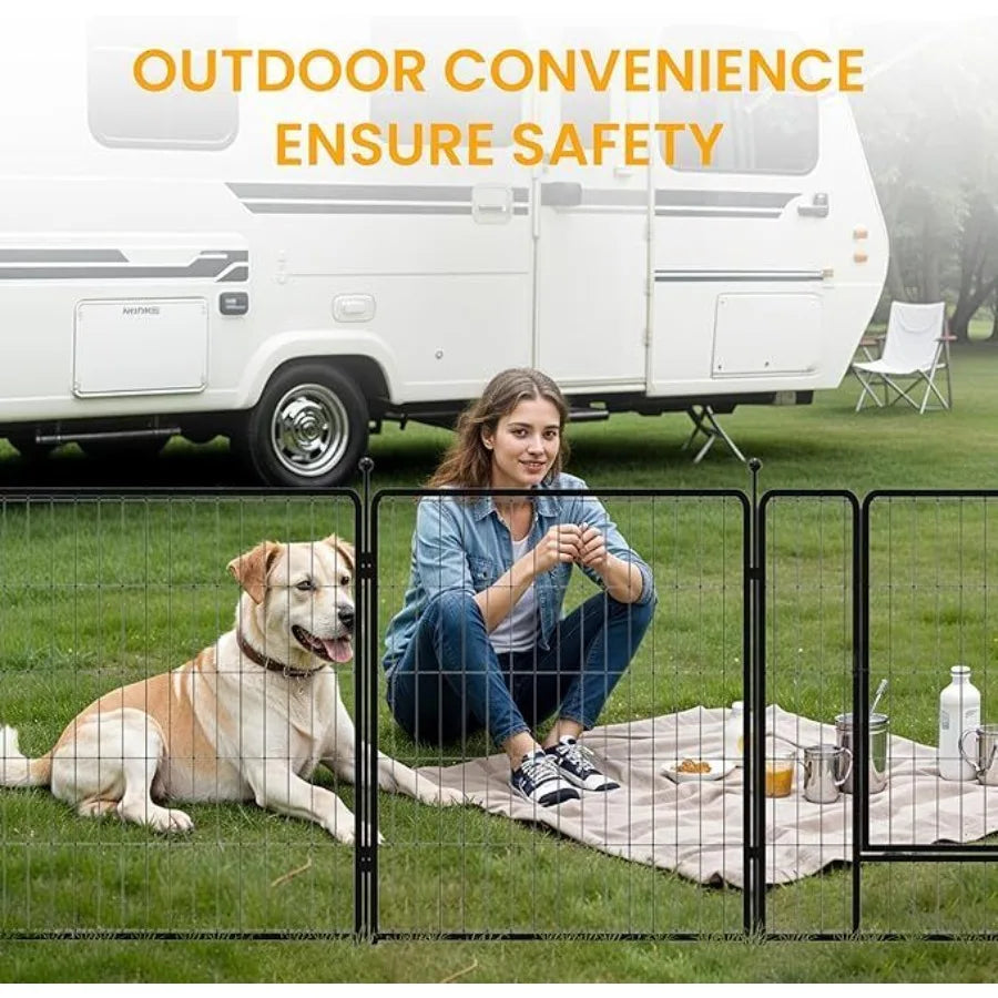 32-Inch 16-Panel Dog Playpen – Indoor & Outdoor Fence for Small to Medium Dogs, Ideal for Yard, Camping, RV, and Garden Use