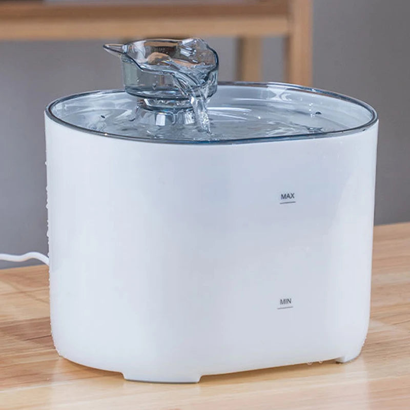 Cat Water Fountain – USB Quiet Pump, Automatic Recirculating Pet Water Dispenser for Cats & Small Dogs with Filter