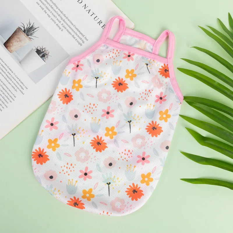 Ultra-Thin Summer Cooling Vest for Dogs & Cats – Breathable Fruit Print Pet T-Shirt (XS–XXL)