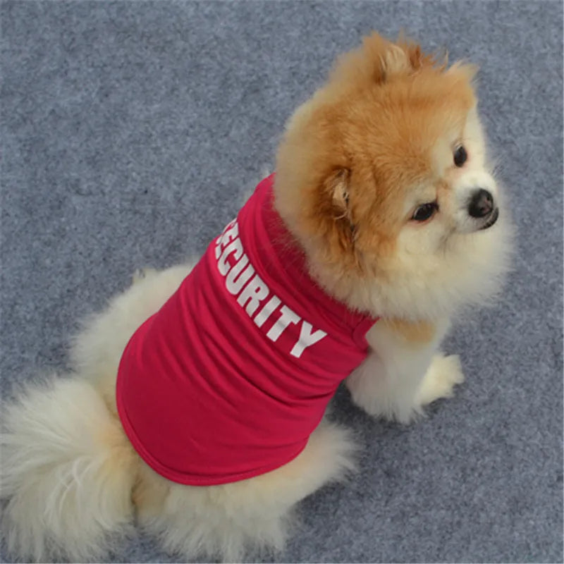 Security Dog Vest – Summer Pet T-Shirt for Small Dogs and Cats