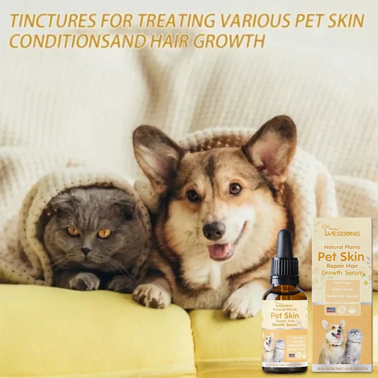 Pet Moss Essence Anti-Itch & Anti-Parasite Spray – Soothing Skin Care for Dogs & Cats | Flea, Tick & Mite Relief Formula